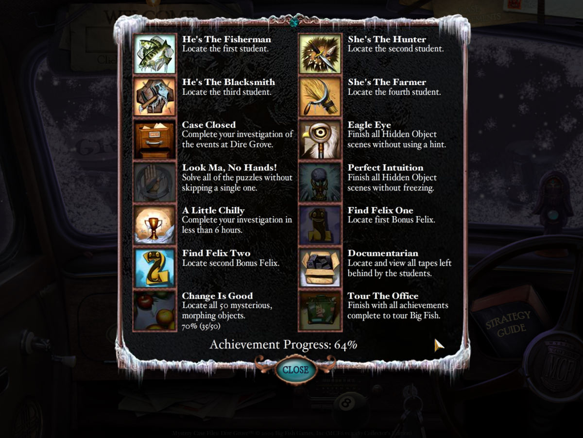 Katso lähemmin Dire Grove Collector's Edition: Achievements