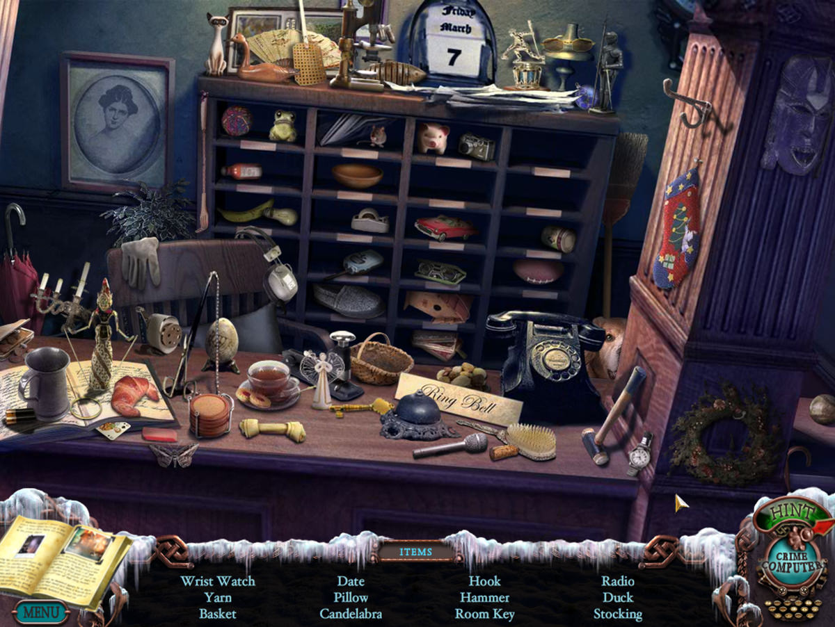 Katso lähemmin Dire Grove Collector's Edition: Reception hidden object scene