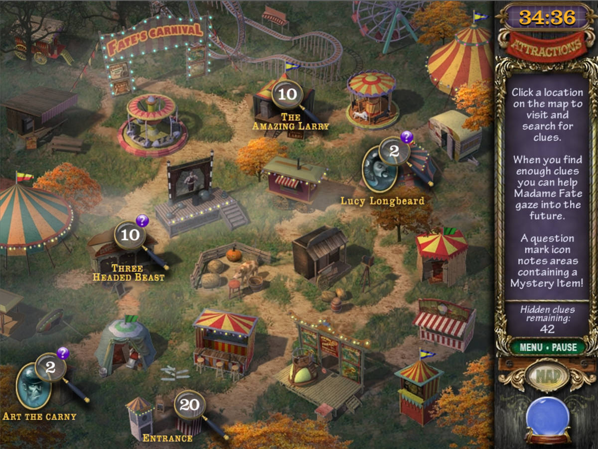 Katso lähemmin Mystery Case Files Madame Fate: map