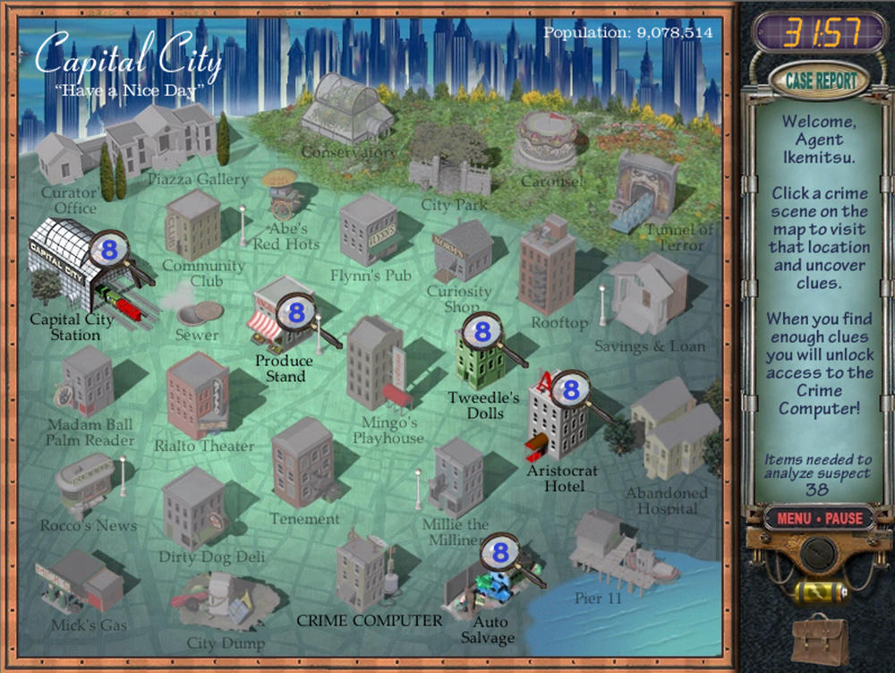 Katso lähemmin Mystery Case Files Prime Suspects: map
