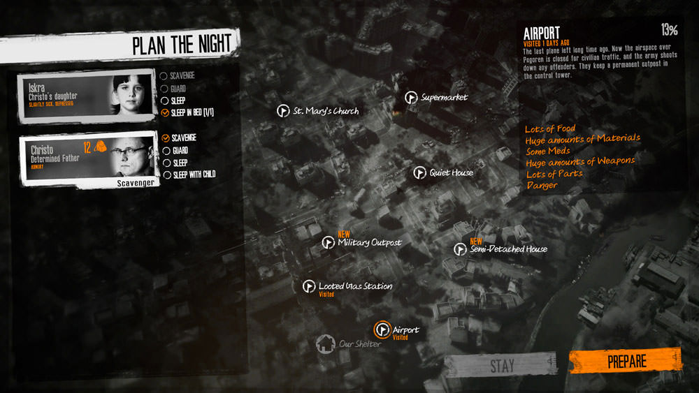 Katso lähemmin This War of Mine: night plan